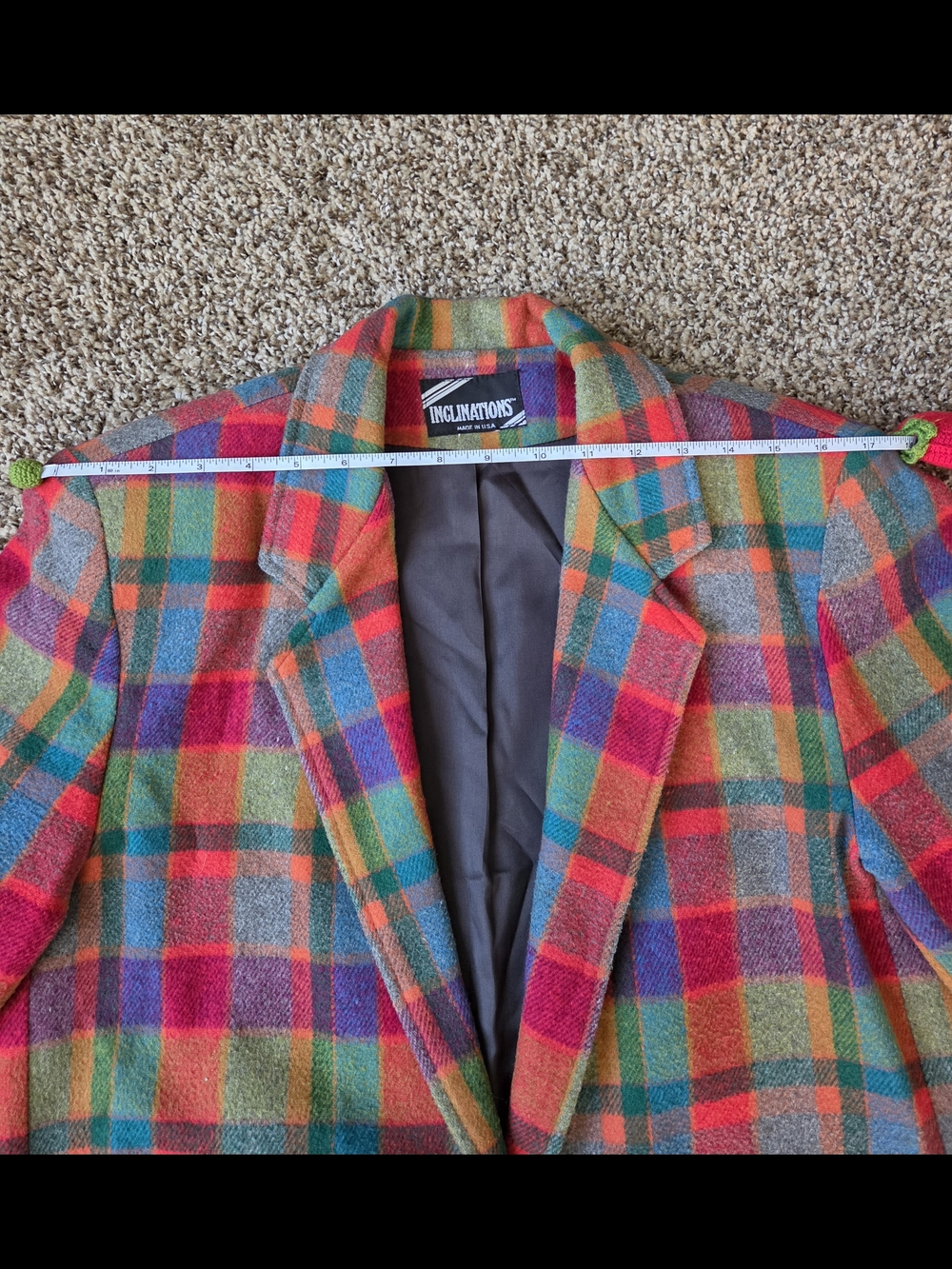 Multi-Colored Plaid Blazer - Picture 5 of 7